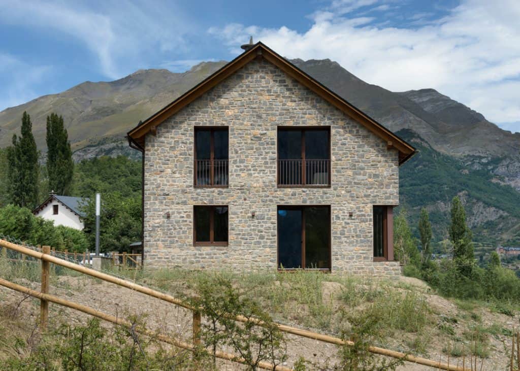 vista vivienda de madera passivhaus