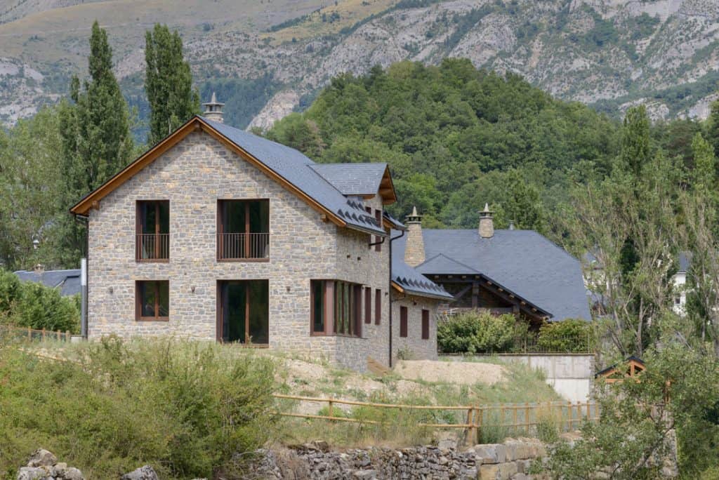 vista vivienda de madera passivhaus